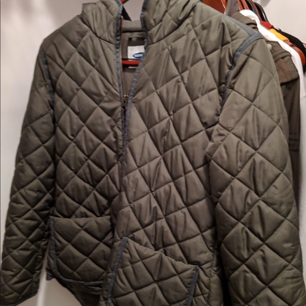 olive green small jacket, old navy
